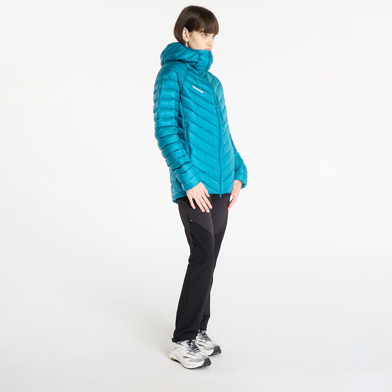 Herrenjacken Mammut Broad Peak IN Hooded Jacket Men Deep Teal/ Black
