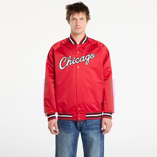 Jacke Mitchell & Ness NBA Lightweight Satin Jacket Vintage Logo Bulls Scarlet
