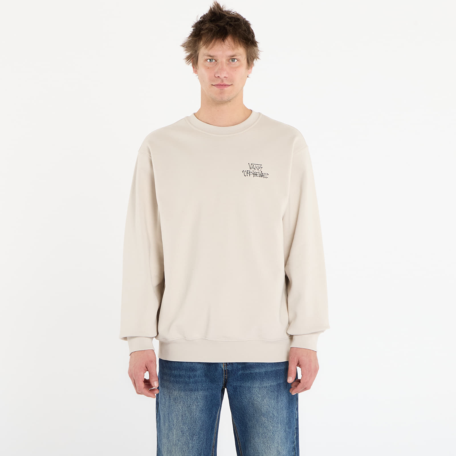 Hettegensere for menn Vans Stomper Loose Fit Crew Taupe Mist