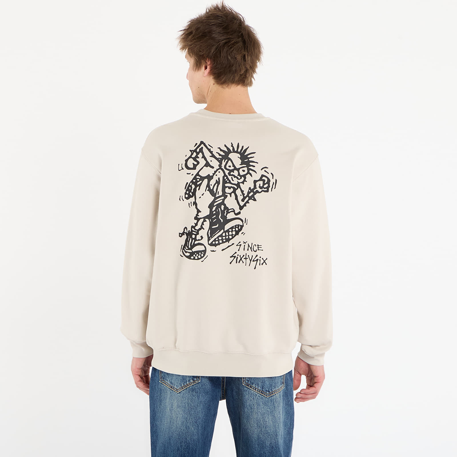 Hettegensere for menn Vans Stomper Loose Fit Crew Taupe Mist