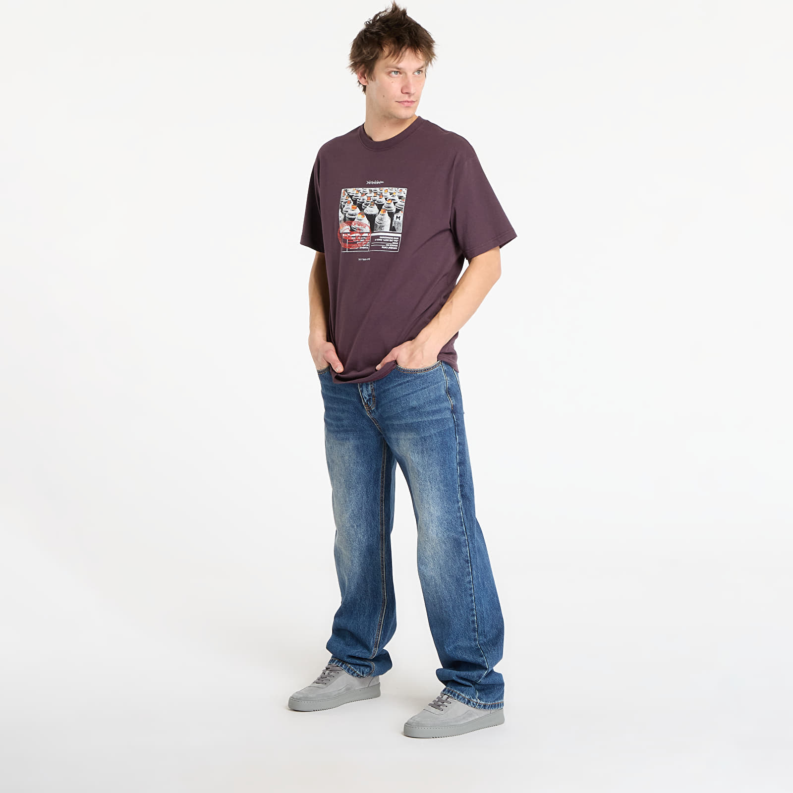 Moške majice  Vans Style Tips SS Tee Dark Port