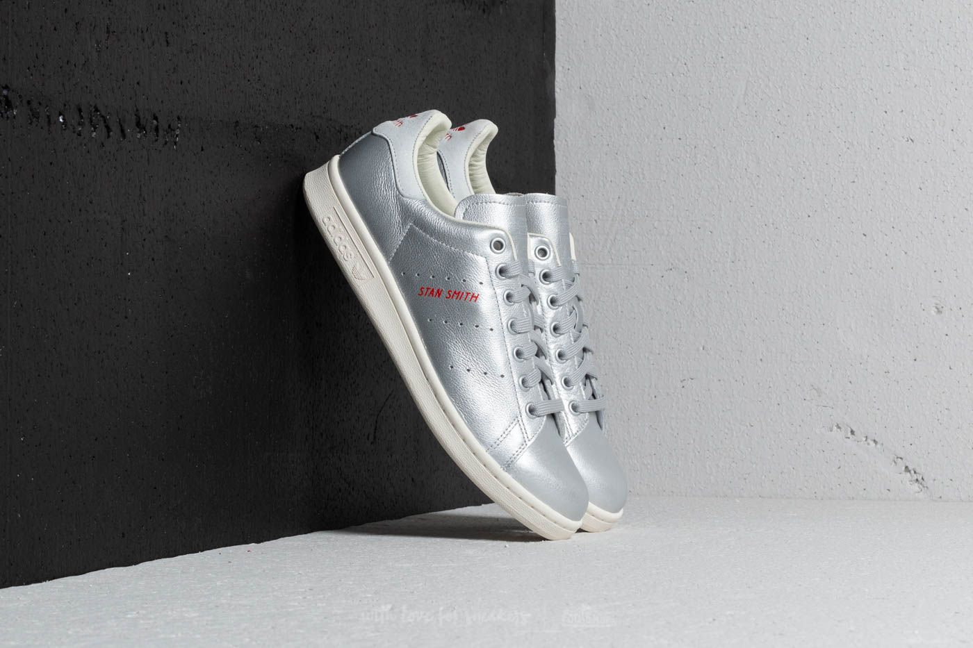 Dámske topánky a tenisky adidas Stan Smith W Silver Metal/ Silver Metal/ Blue Tint
