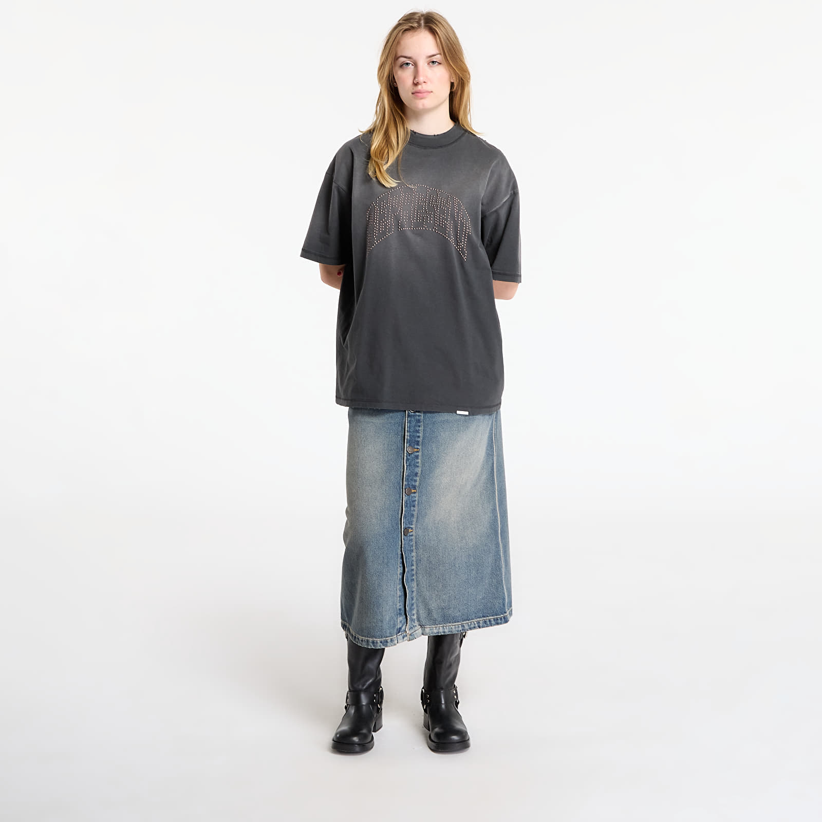 T-shirts til mænd REPRESENT Embellished Represent T-Shirt UNISEX Stained Black