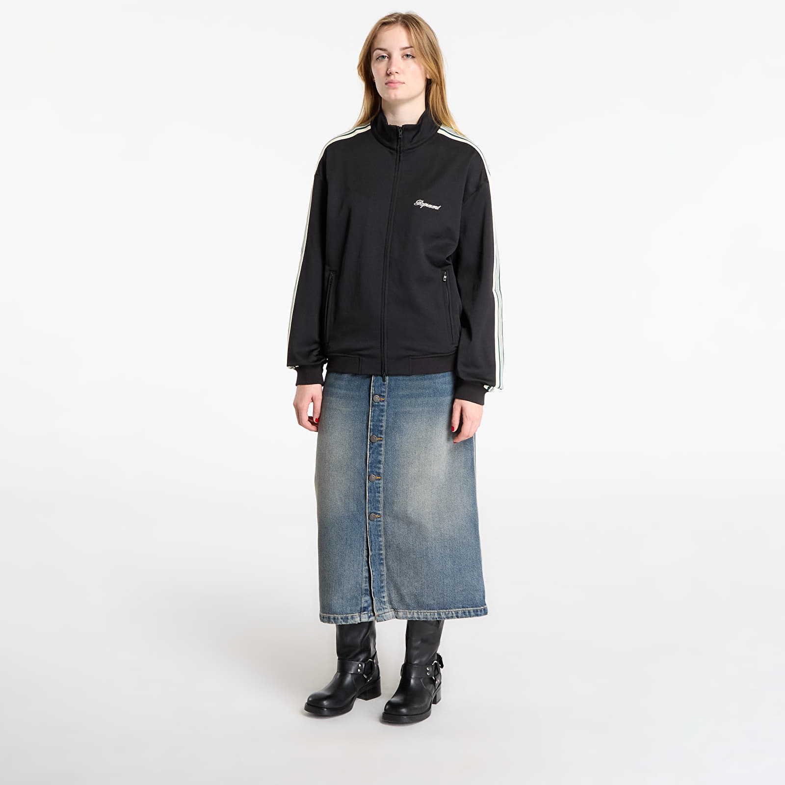 Meeste jakid REPRESENT Taped Track Jacket UNISEX Jet Black