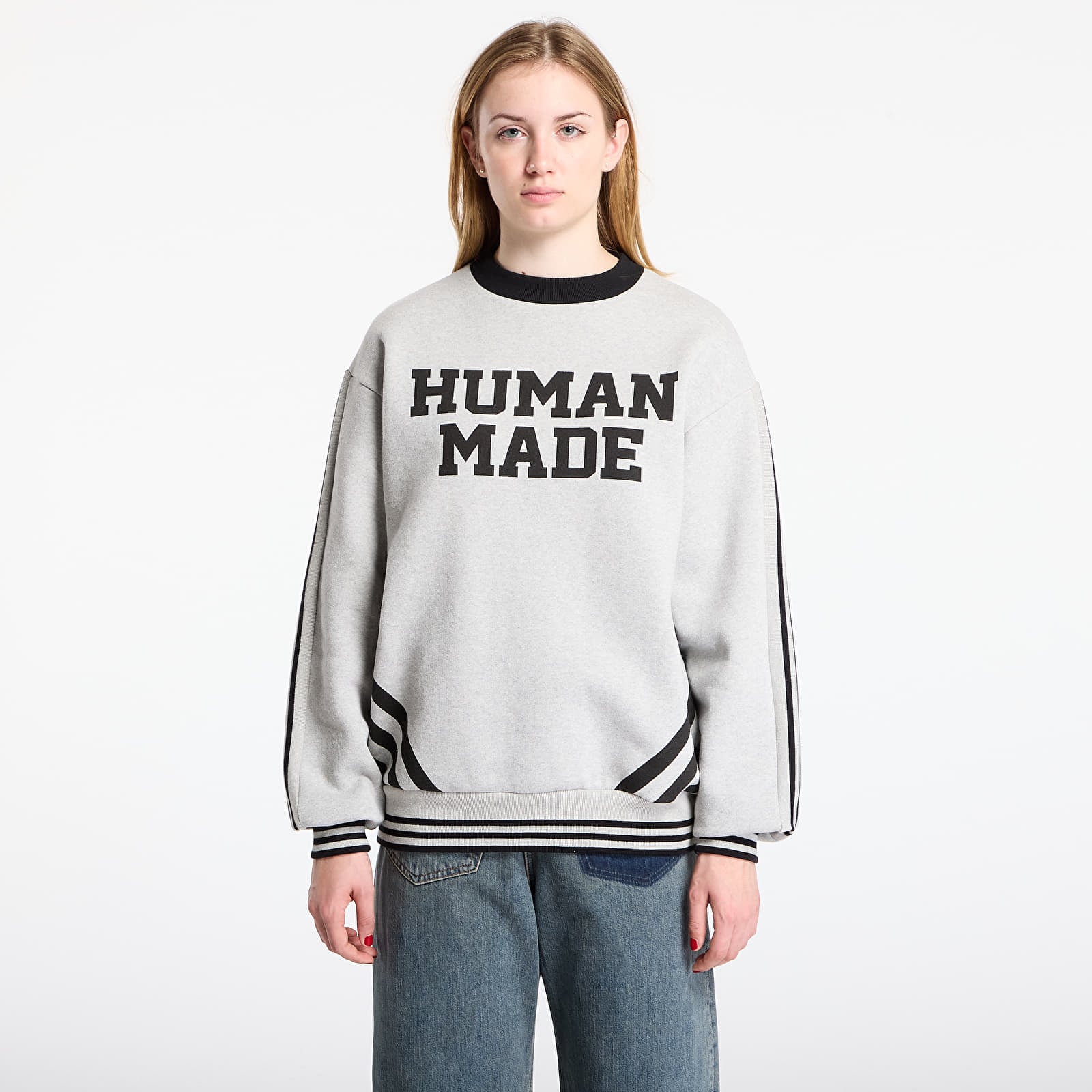 Muške dukserice HUMAN MADE Elbow Patch Sweatshirt UNISEX Gray