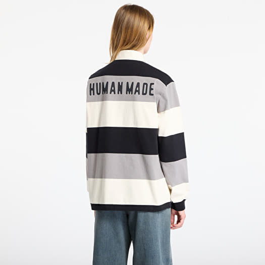 T-shirts HUMAN MADE Rugby Shirt UNISEX Black (HM30CS006BK) | Footshop