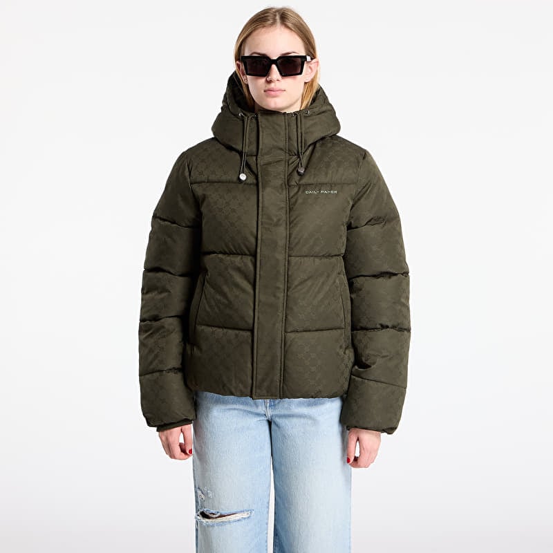 Bunda Daily Paper Monogram Puffer Jacket UNISEX Rosin Green