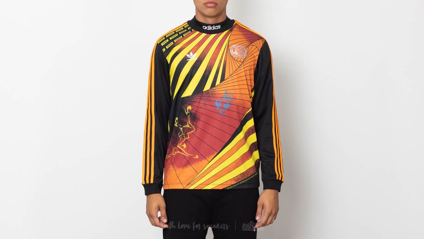 T shirts adidas Na Kel Jersey Tee Black Yellow Bright Orange