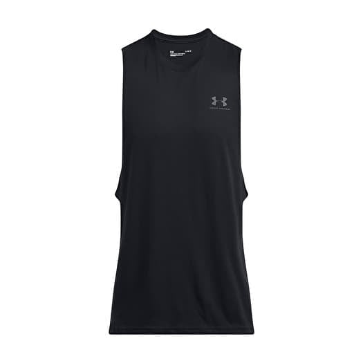 Under Armour Left Chest Cut Off Tank Black