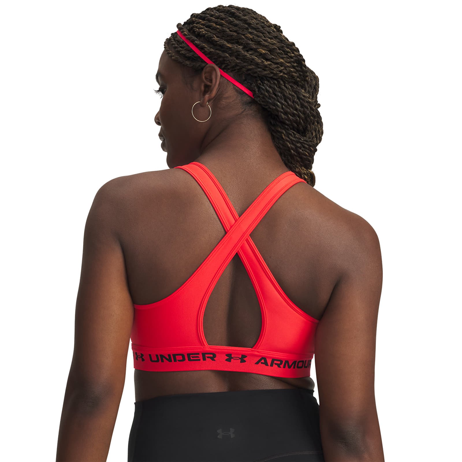 Damen-BHs Under Armour Crossback Mid Bra Red