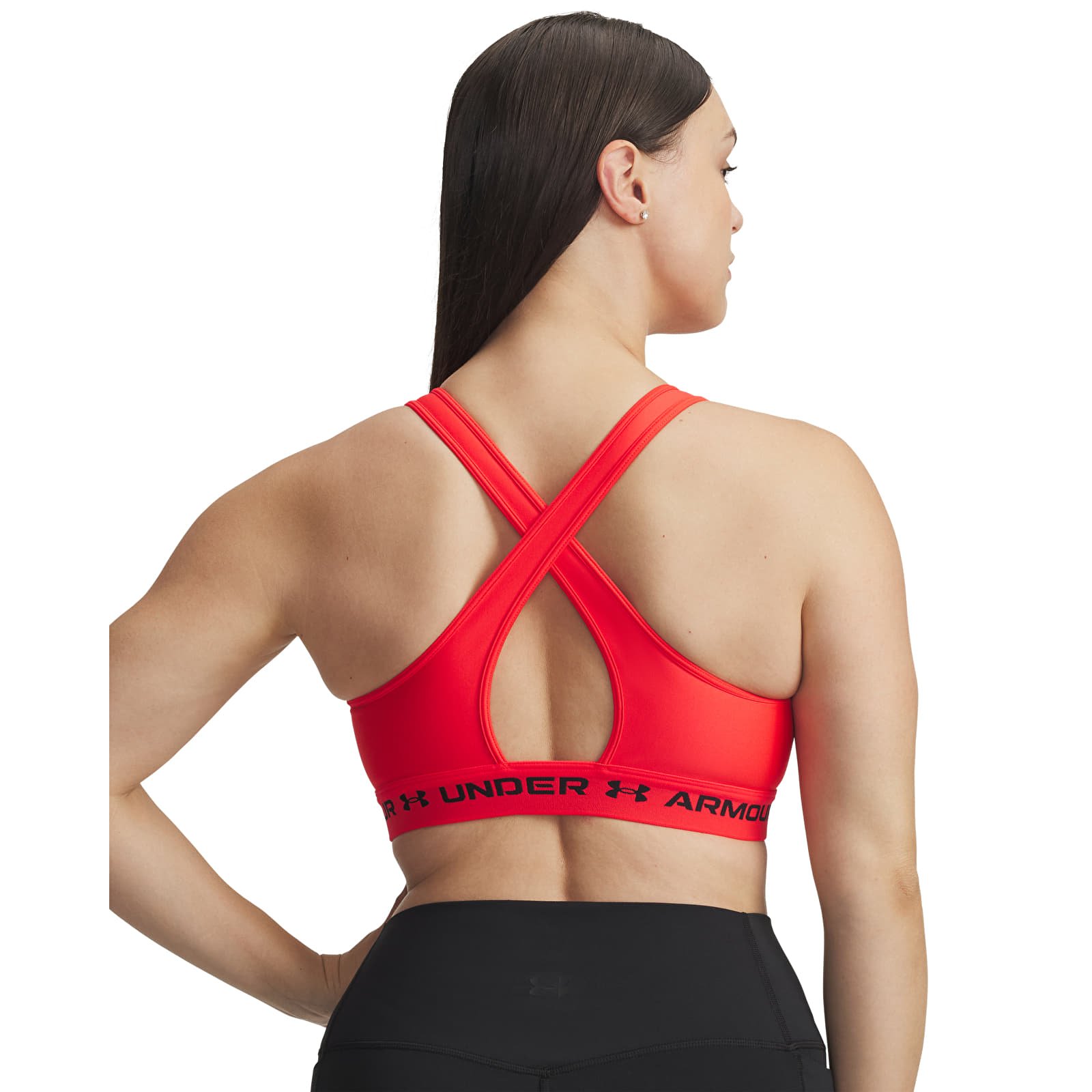 Damen-BHs Under Armour Crossback Mid Bra Red