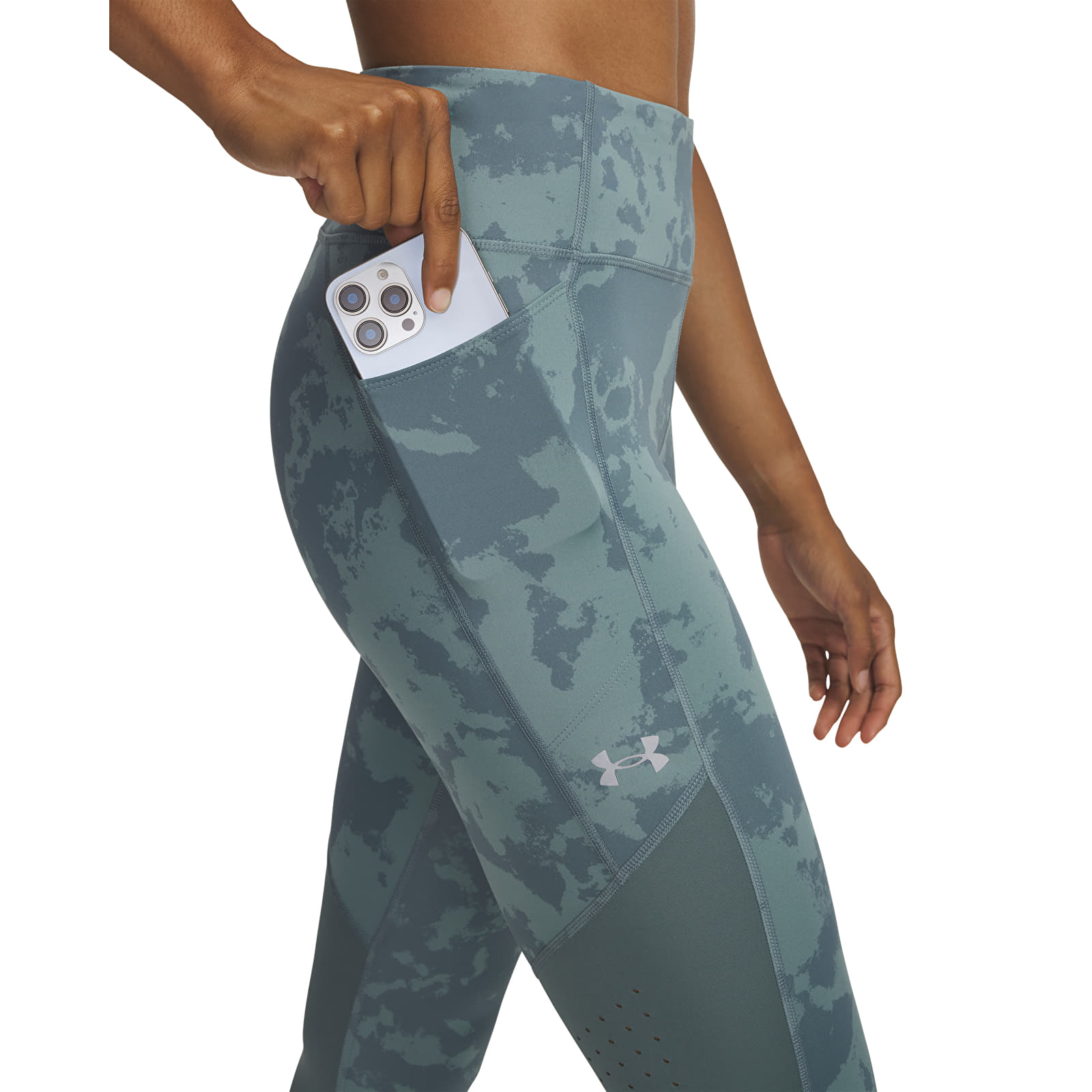 Leggings für Damen Under Armour Launch Ankle Print Tights Blue