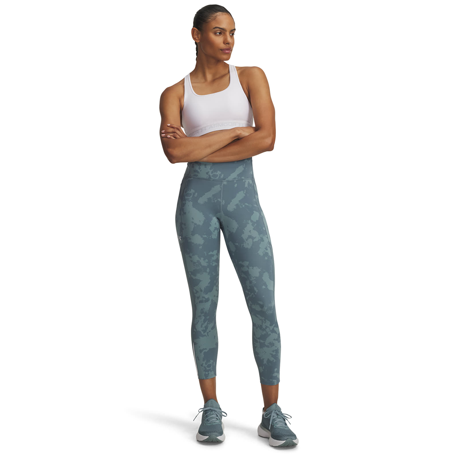 Leggings für Damen Under Armour Launch Ankle Print Tights Blue