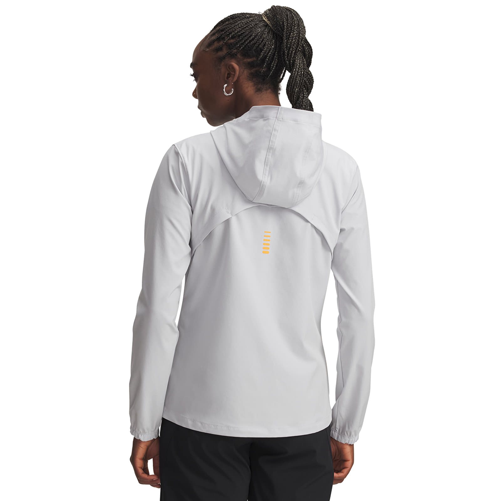Hoodies für Frauen Under Armour Outrun The Storm Jacket Gray