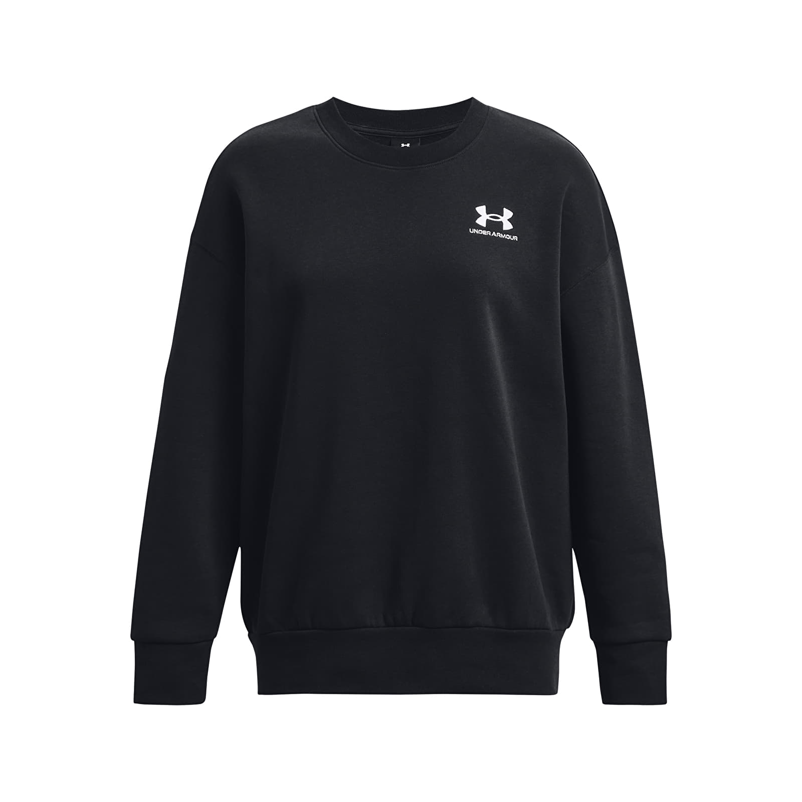 Hoodies für Frauen Under Armour Essential Flc Os Crew Black