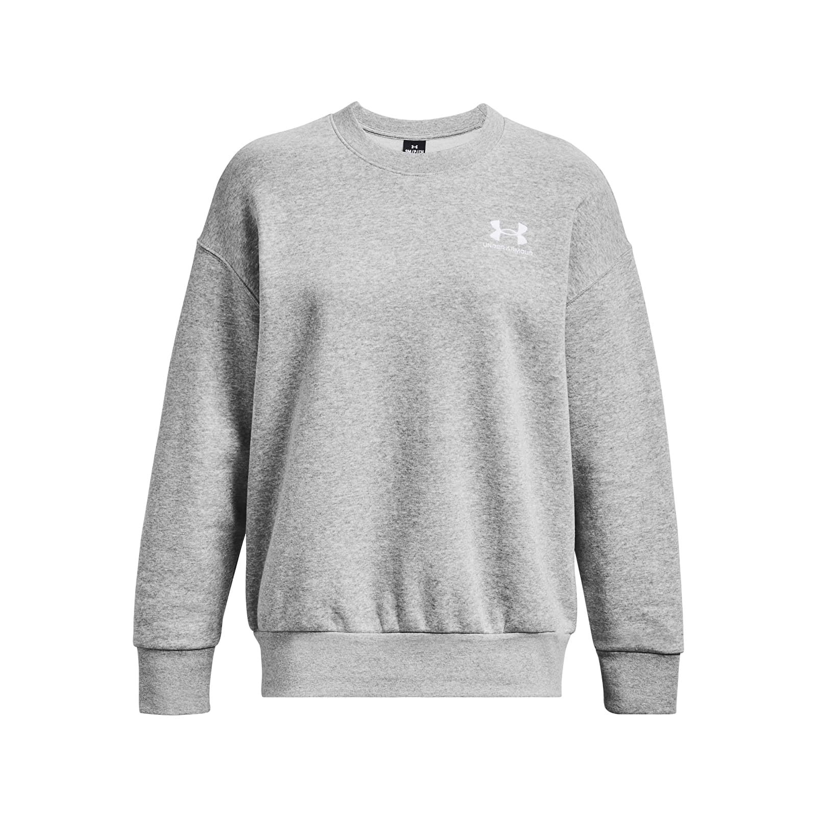 Ženski hoodiji Under Armour Essential Flc Os Crew Gray