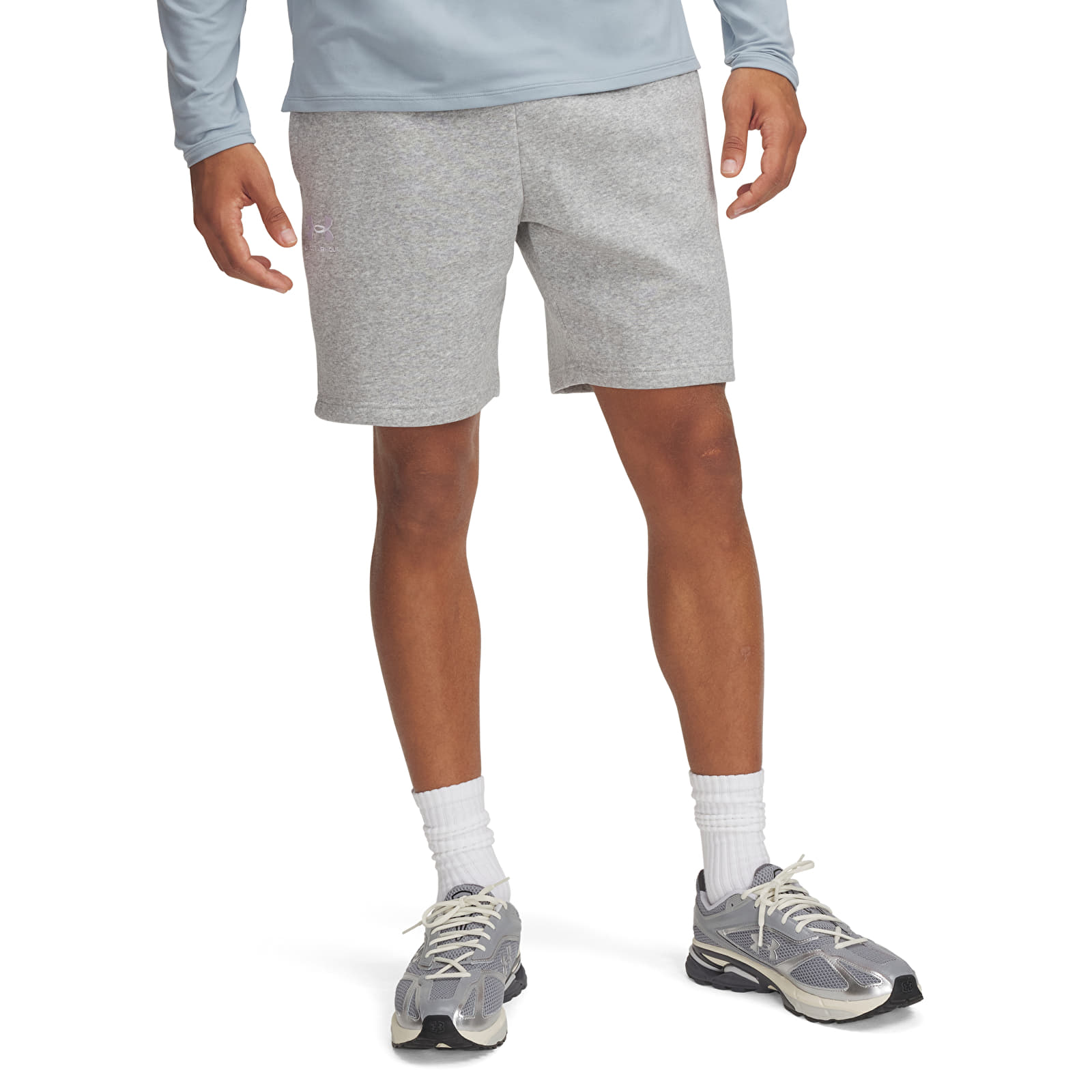 Miesten shortsit Under Armour Icon Fleece Short Gray