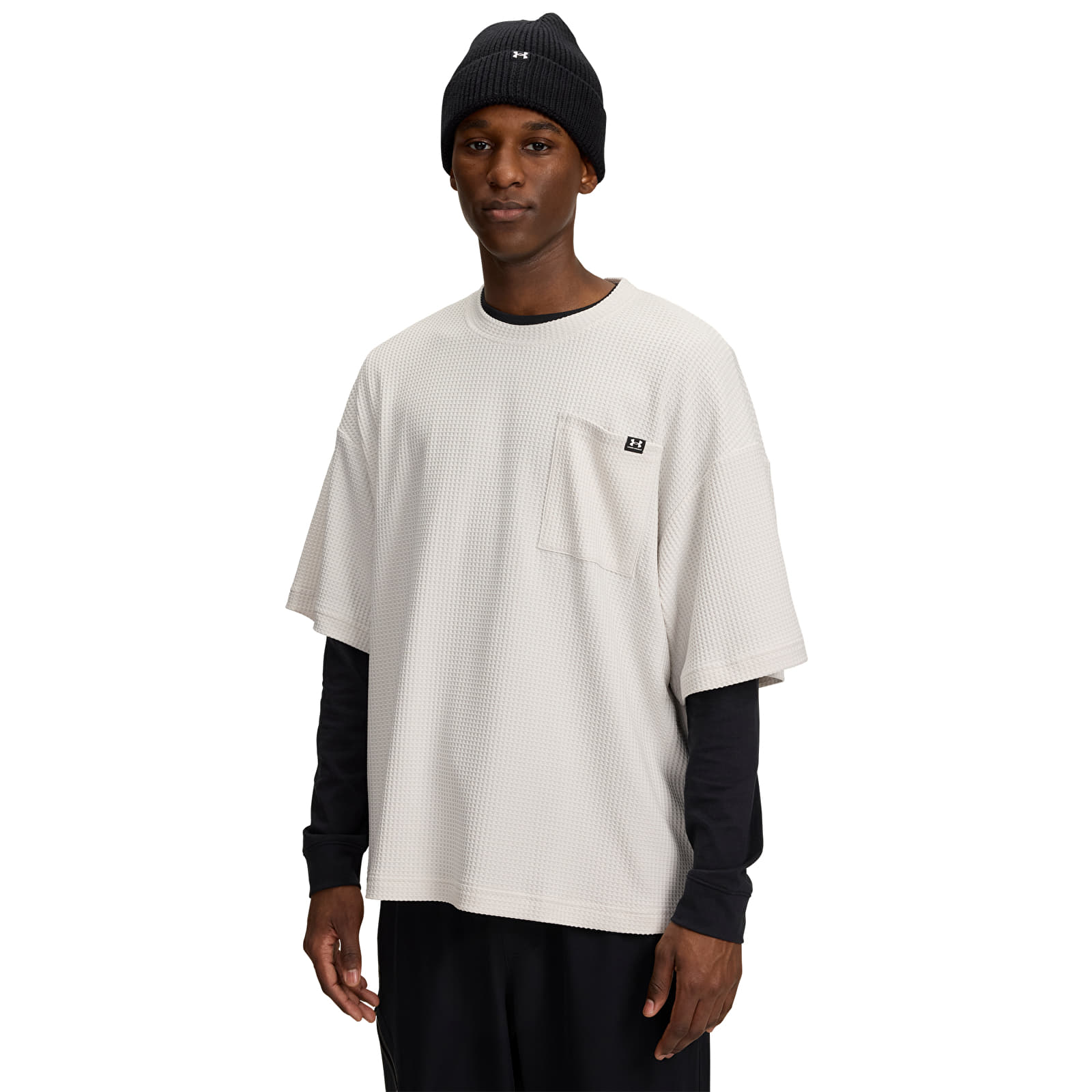 Pánské mikiny Under Armour Rival Waffle Crew White