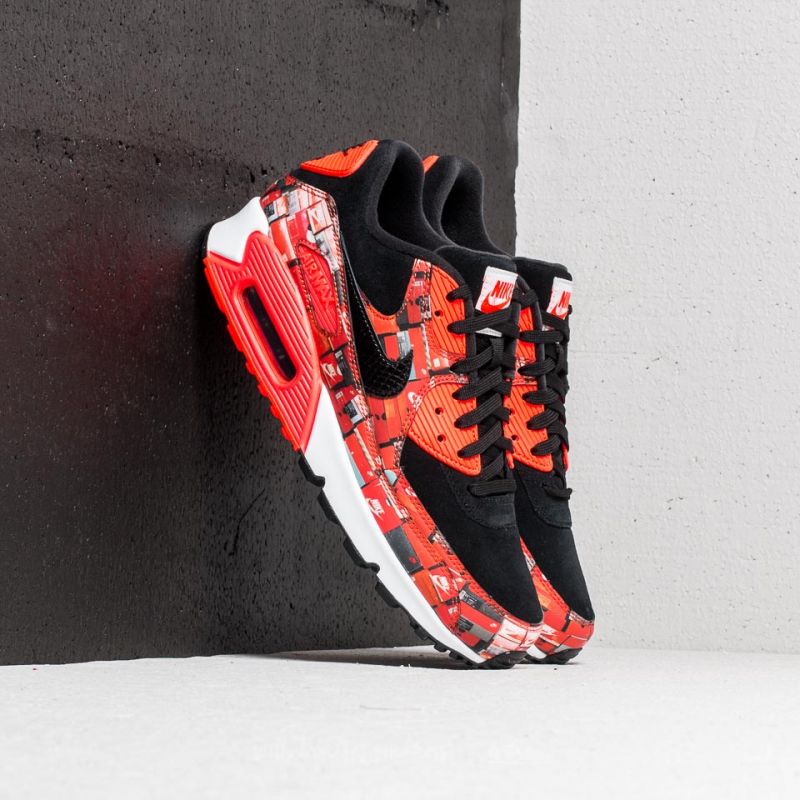 Nike Air Max 90 Print Black/ Bright Crimson-White | Footshop