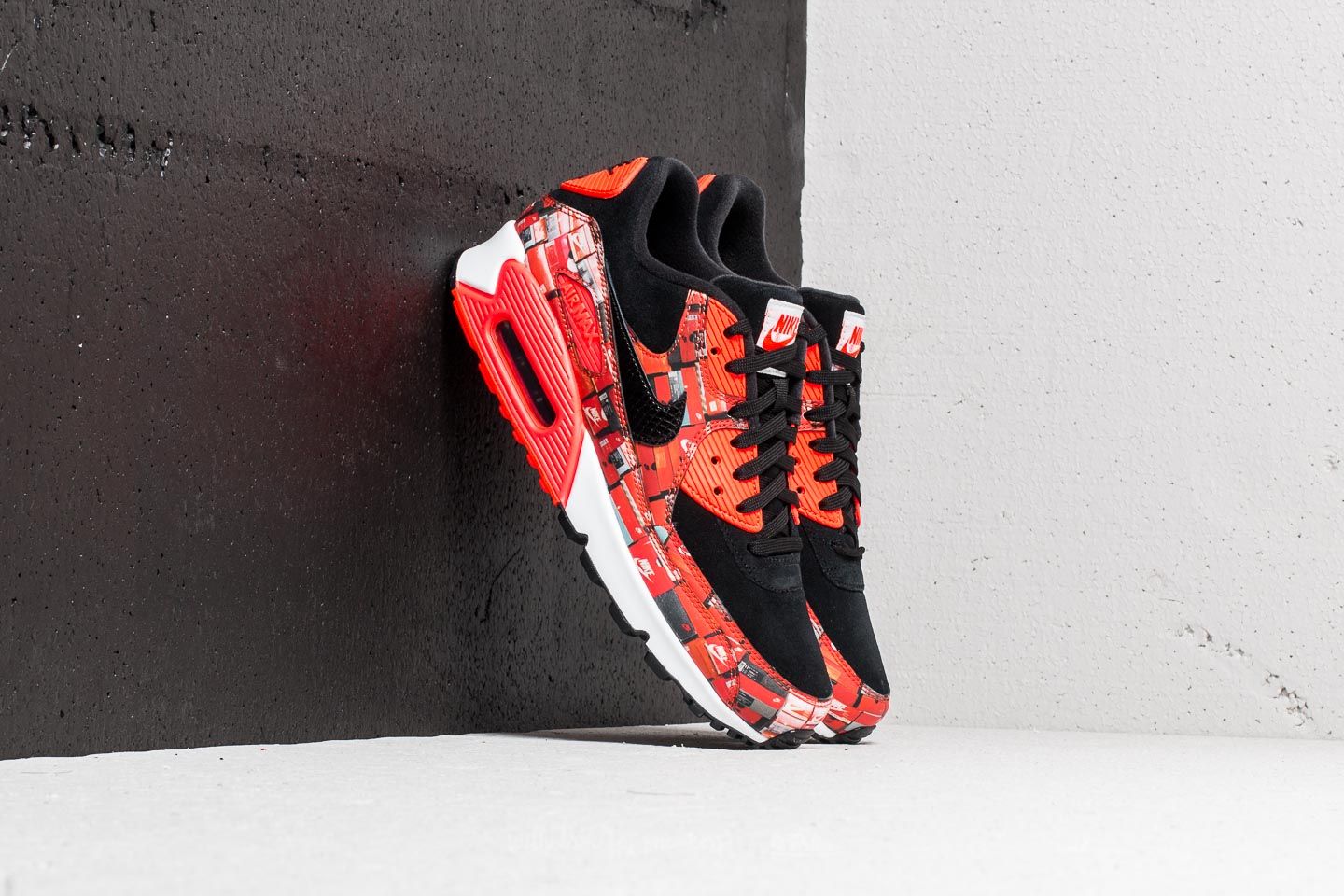 Moški čevlji Nike Air Max 90 Print Black/ Bright Crimson-White