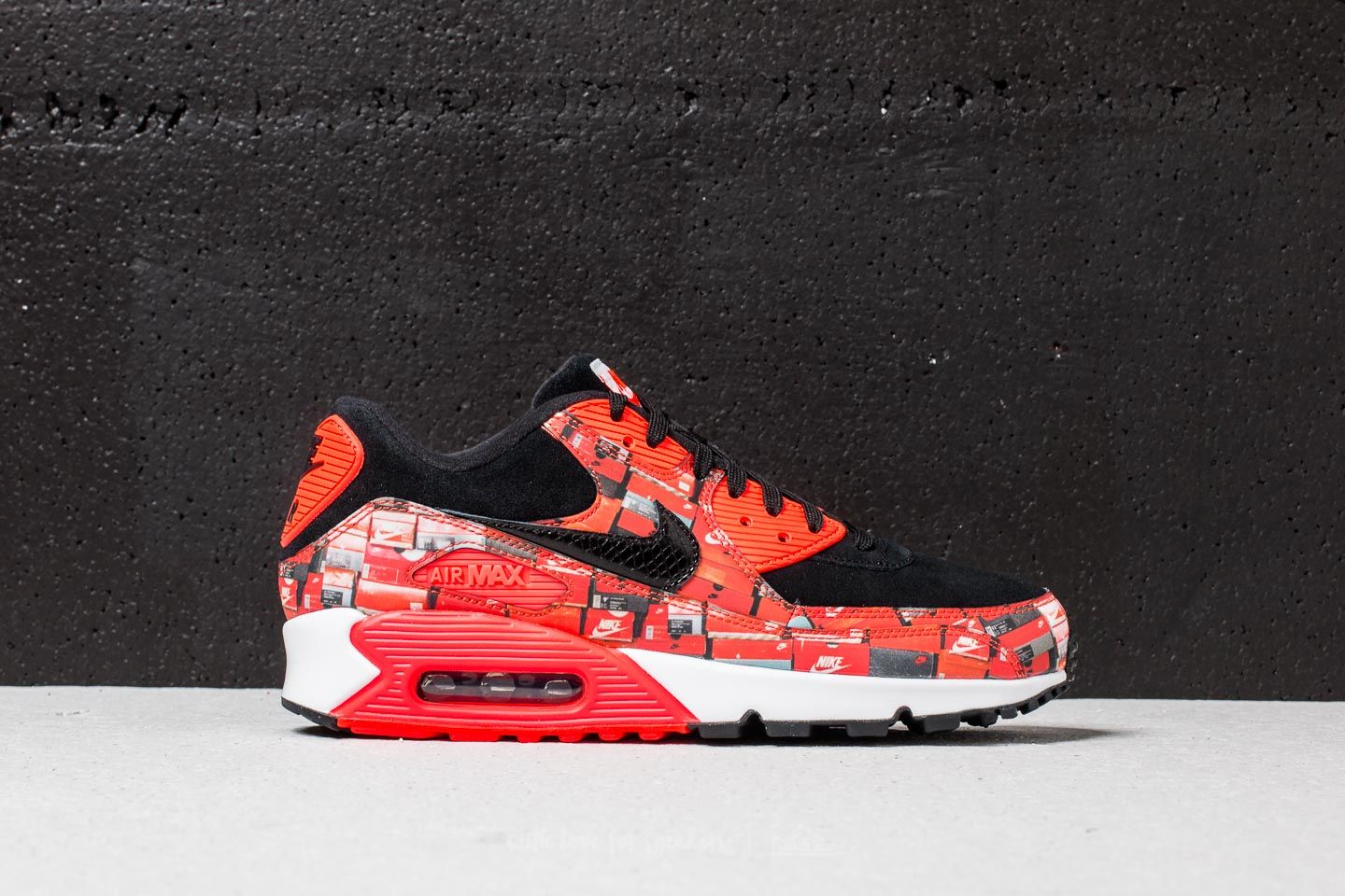 Moški čevlji Nike Air Max 90 Print Black/ Bright Crimson-White