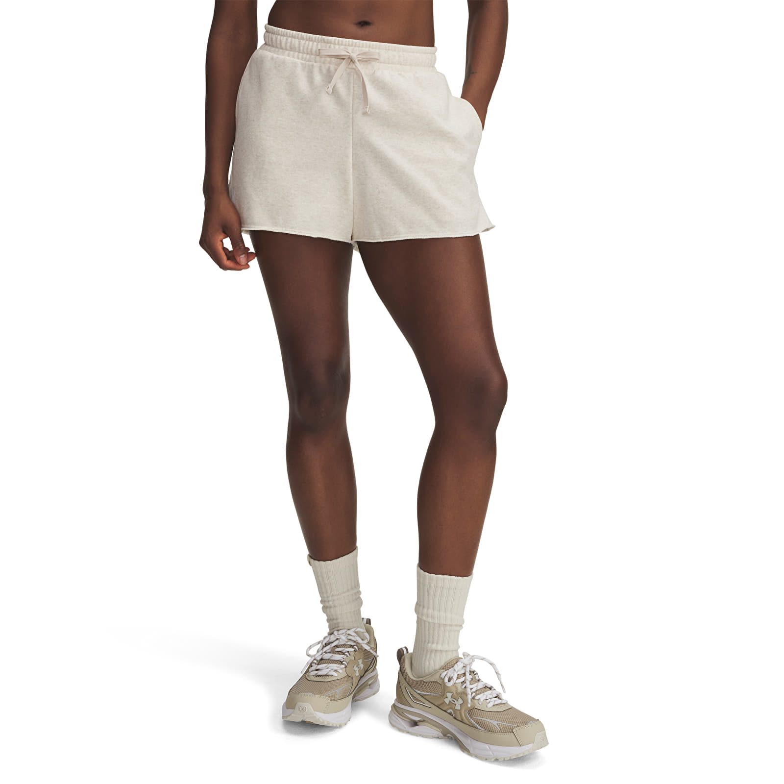 Naisten shortsit Under Armour Rival Terry Short Brown