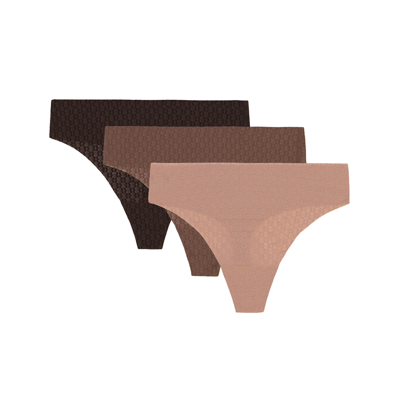 Höschen für Frauen Under Armour Pure Stretch Mesh Thong 3-Pack Multicolor