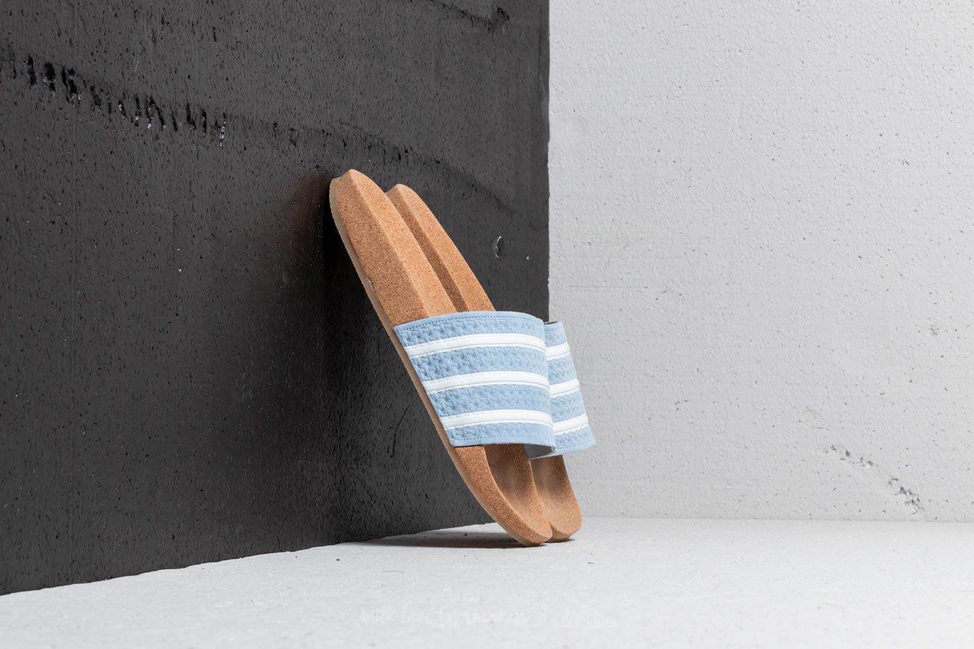 Női cipők adidas Adilette Cork W Ash Blue/ Ftw White/ Gum