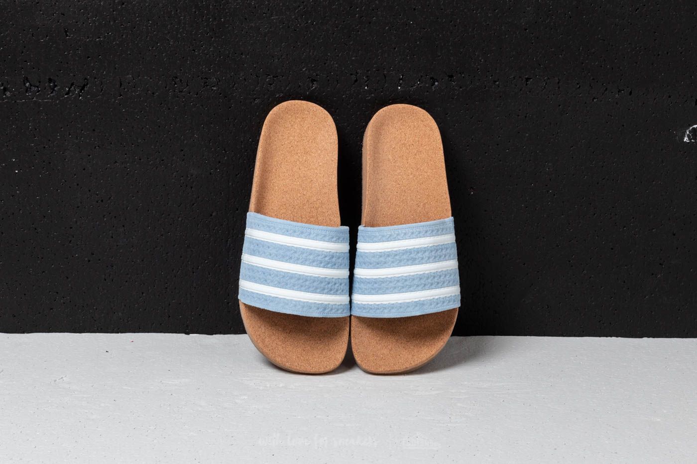 Női cipők adidas Adilette Cork W Ash Blue/ Ftw White/ Gum