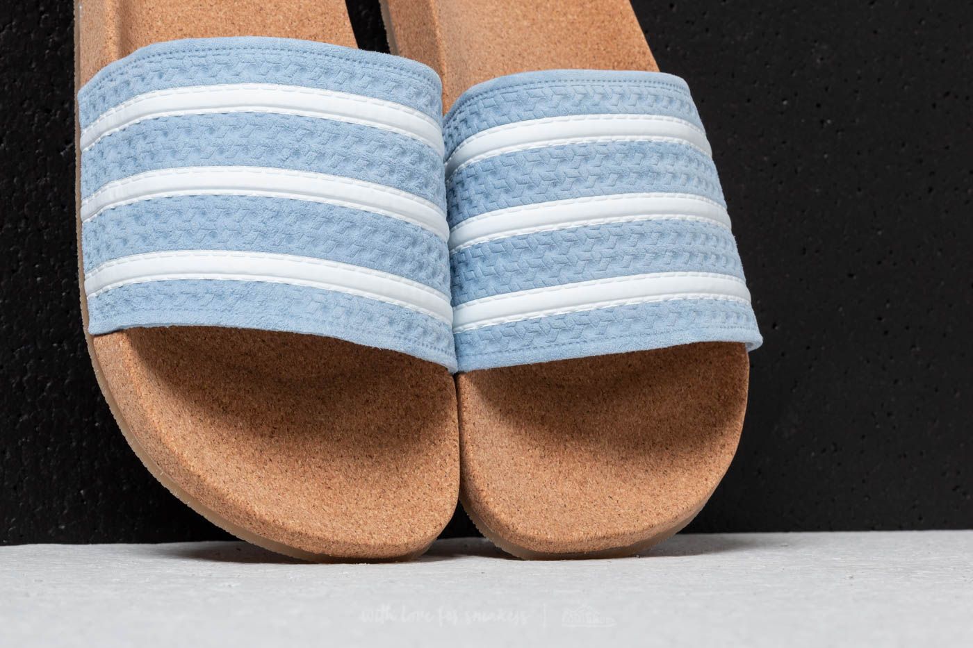 Women s shoes adidas Adilette Cork W Ash Blue Ftw White Gum Footshop