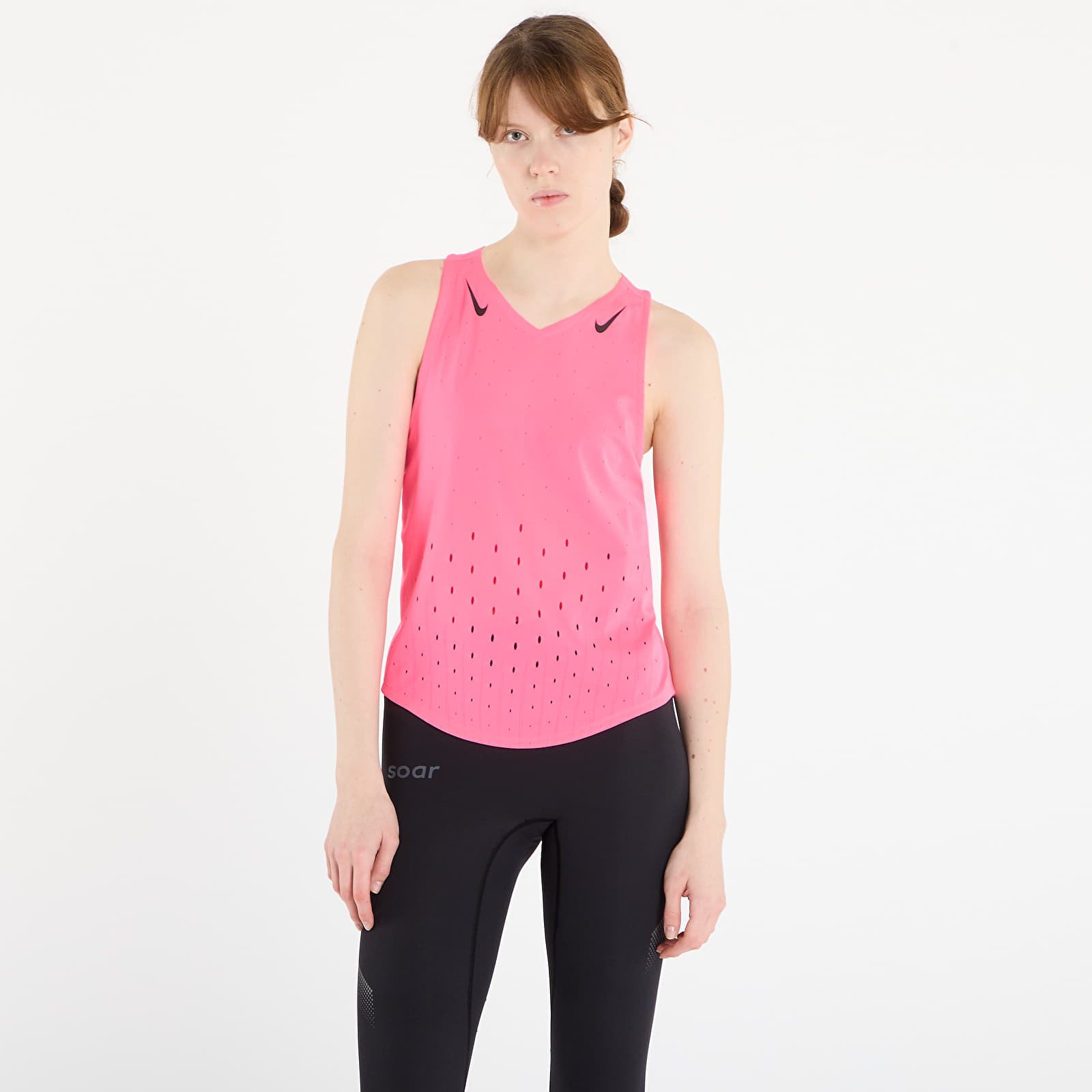 Camisolas interiores femininas Nike AeroSwift Women's Dri-FIT ADV Running Singlet Hyper Pink/ Black