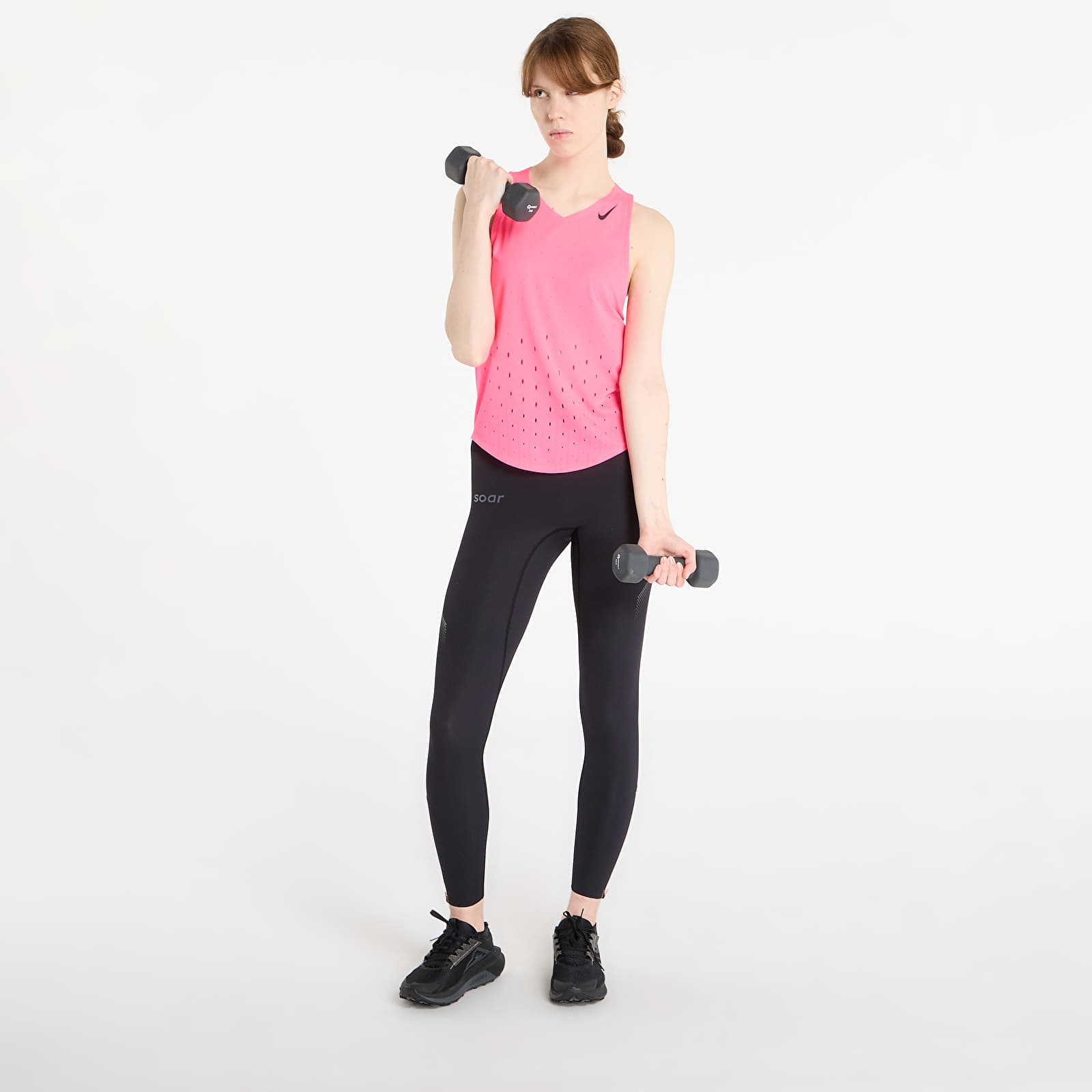 Camisolas interiores femininas Nike AeroSwift Women's Dri-FIT ADV Running Singlet Hyper Pink/ Black