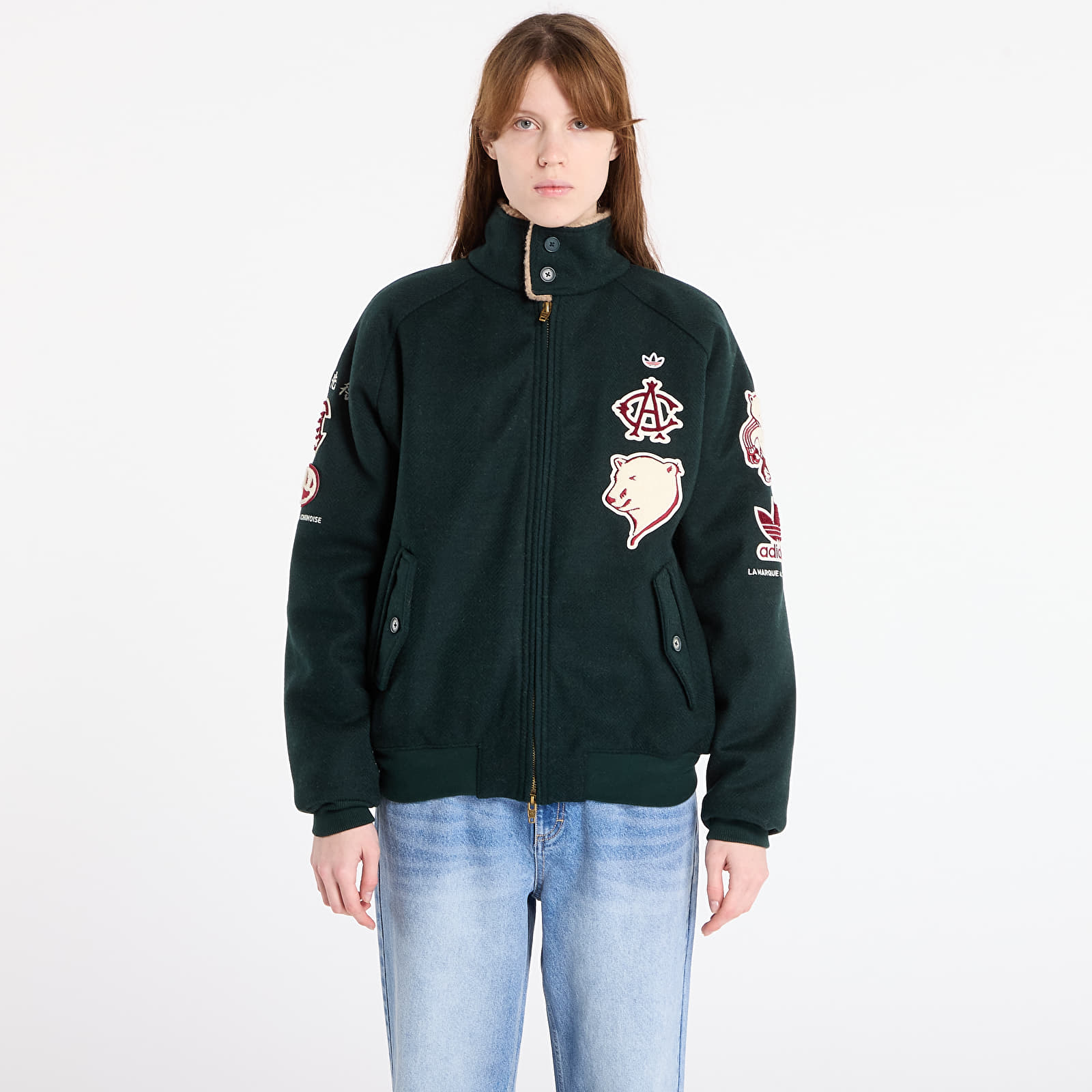 Pánské bundy adidas x Clot Patch Jacket UNISEX Green Night