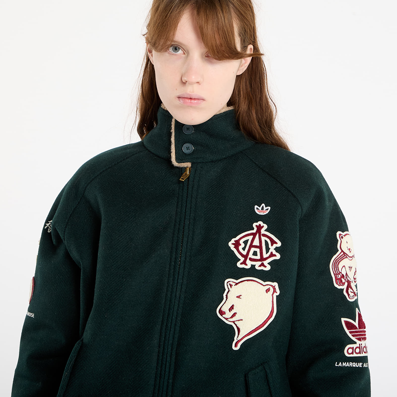 Pánské bundy adidas x Clot Patch Jacket UNISEX Green Night