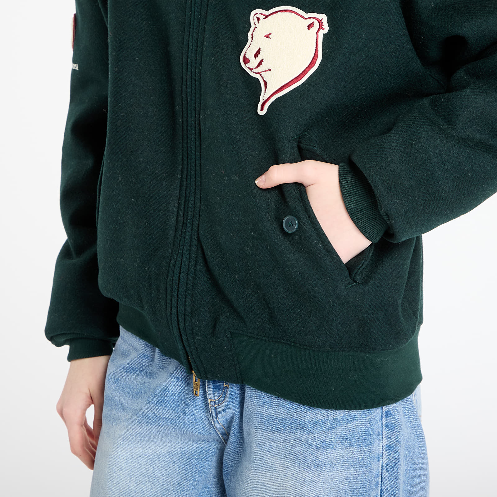 Pánské bundy adidas x Clot Patch Jacket UNISEX Green Night