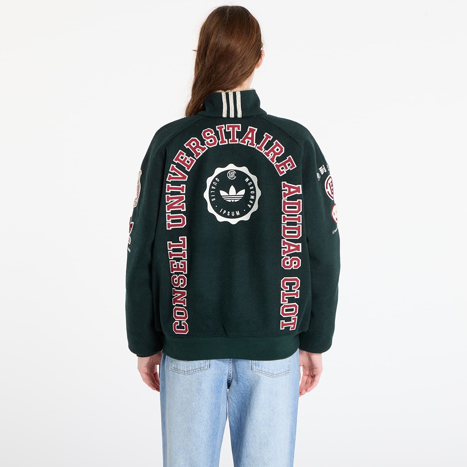 Pánské bundy adidas x Clot Patch Jacket UNISEX Green Night