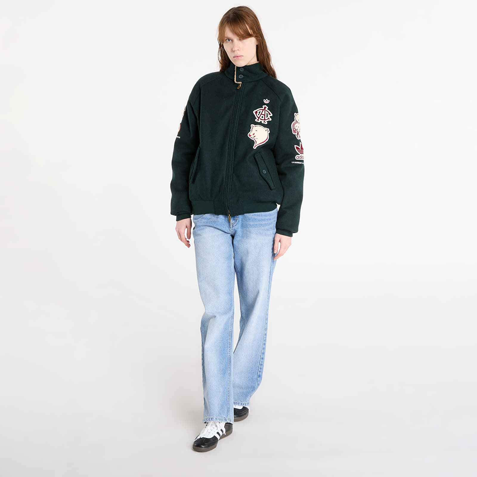 Pánské bundy adidas x Clot Patch Jacket UNISEX Green Night