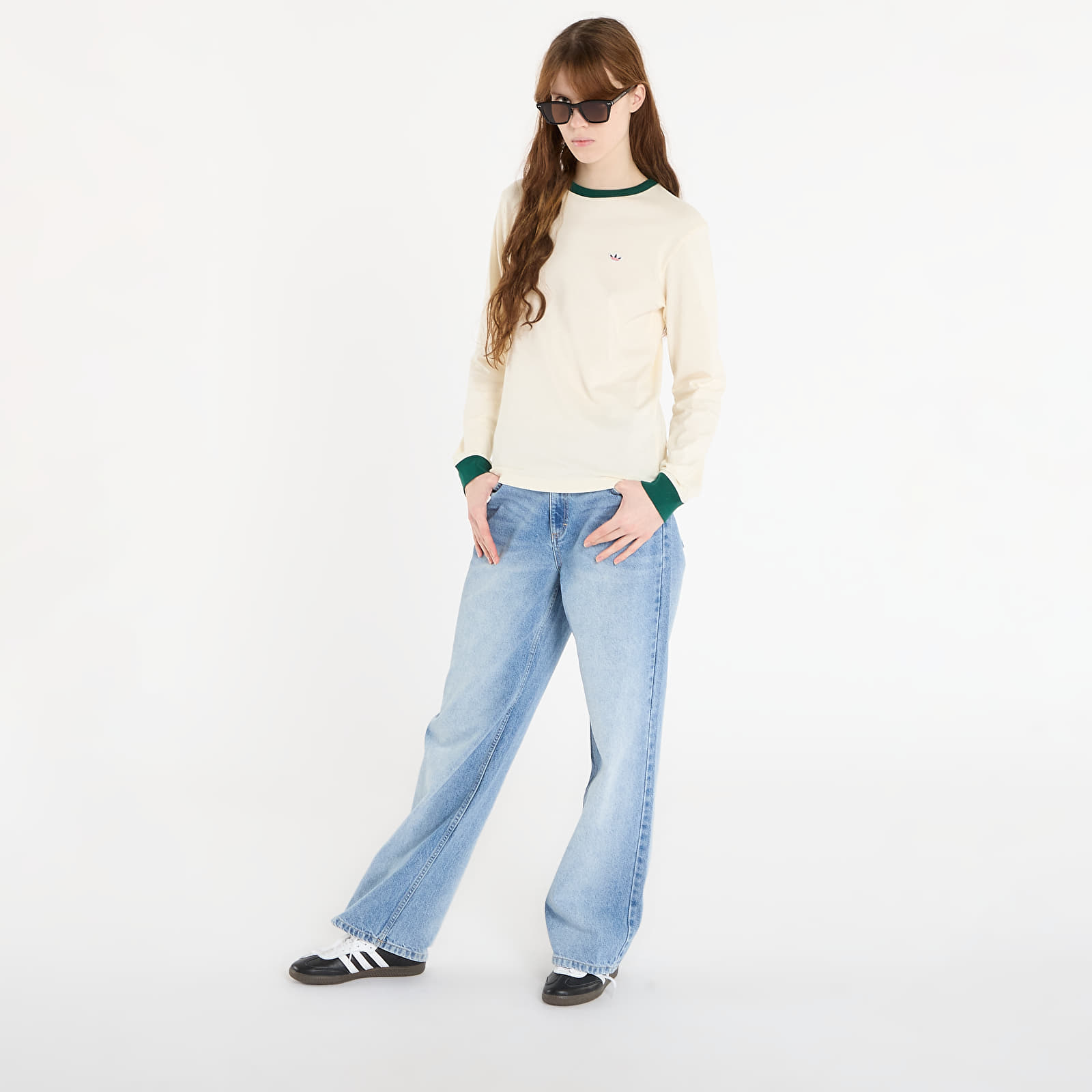 T-Shirts adidas x Clot Ls Tee UNISEX Crew White