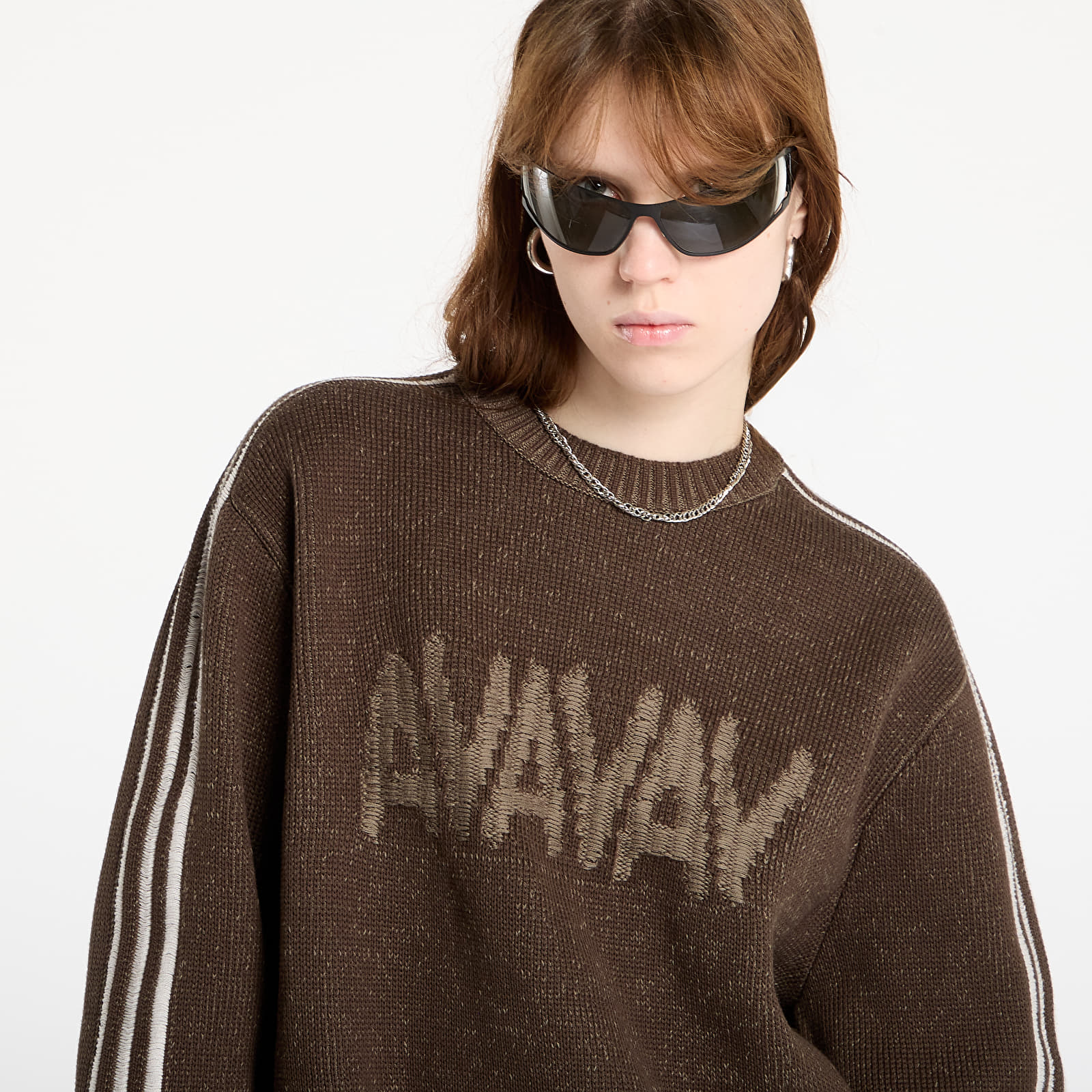 Pullover für Frauen adidas x AVAVAV Sweater Umber/ Blabro