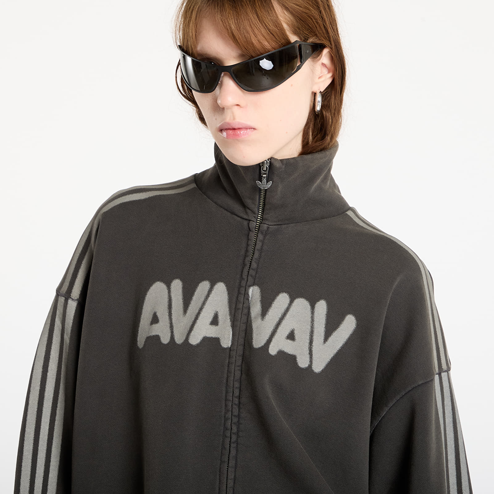 Hættetrøjer til kvinder adidas x AVAVAV Terry Terry Track Top Carbon
