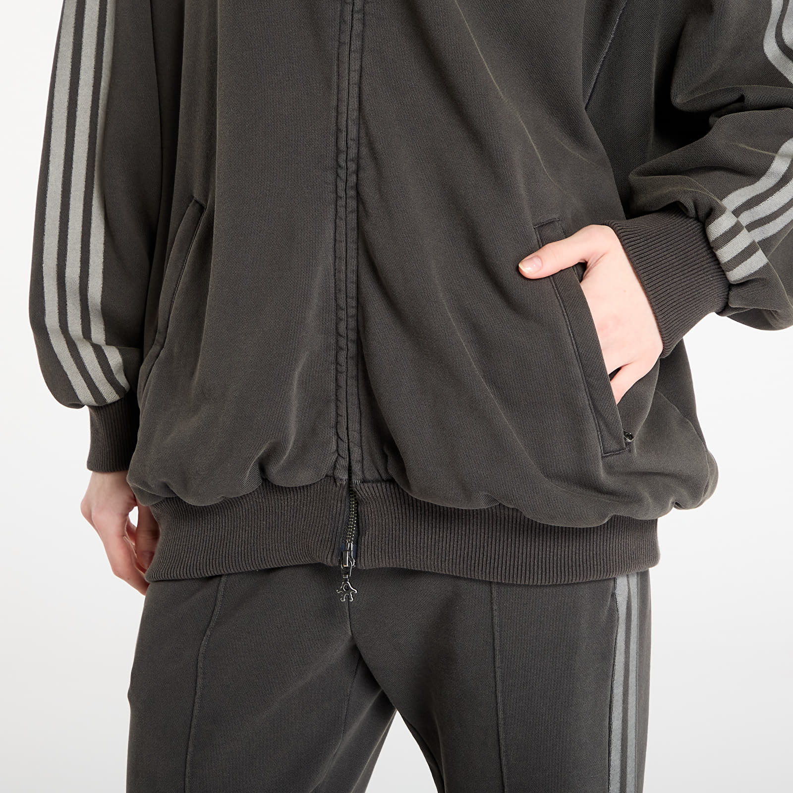 Hættetrøjer til kvinder adidas x AVAVAV Terry Terry Track Top Carbon