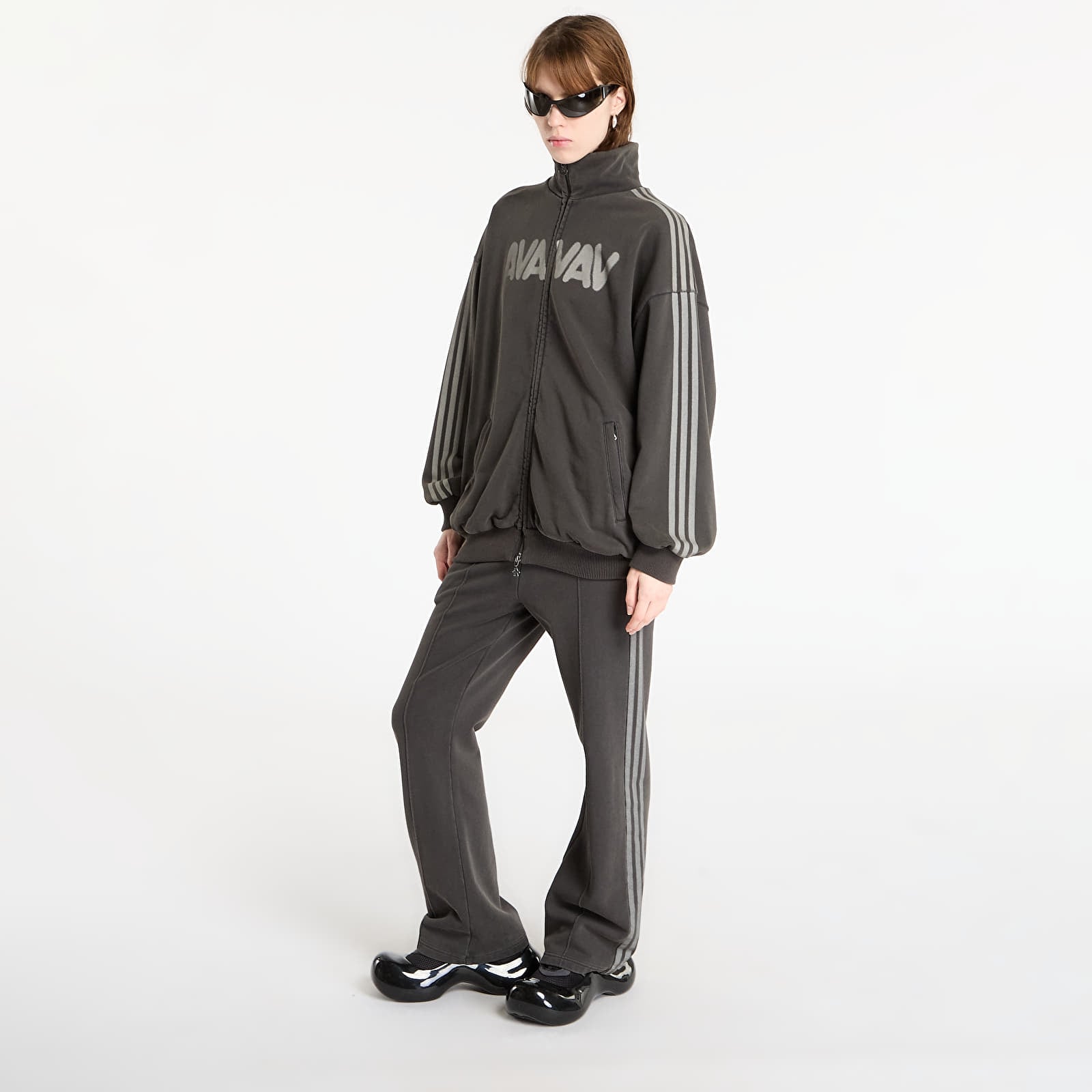 Hættetrøjer til kvinder adidas x AVAVAV Terry Terry Track Top Carbon
