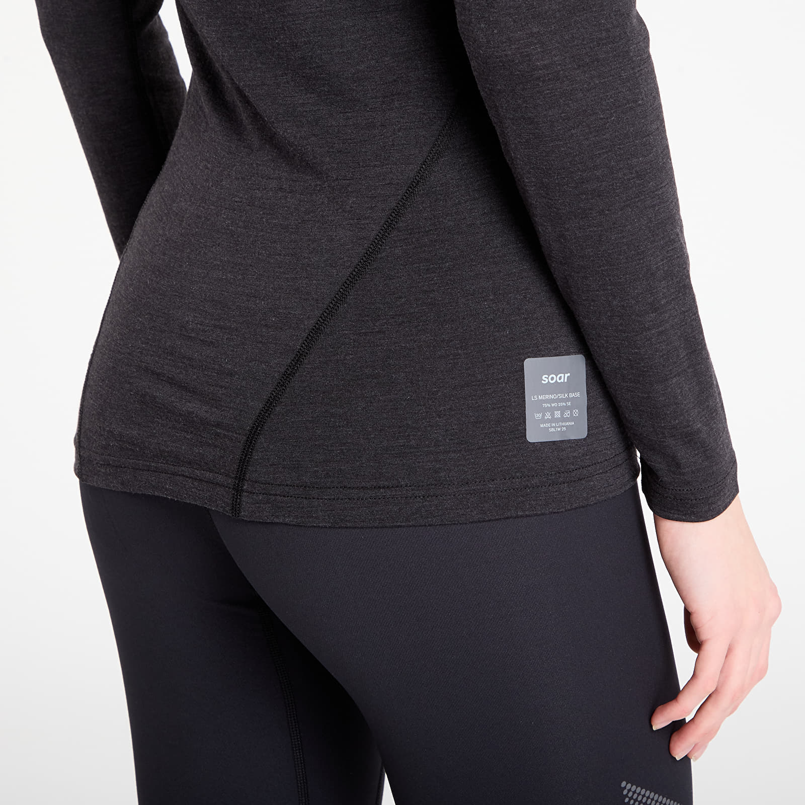 Women's tank tops SOAR Ls Merino Silk Base Dark Grey