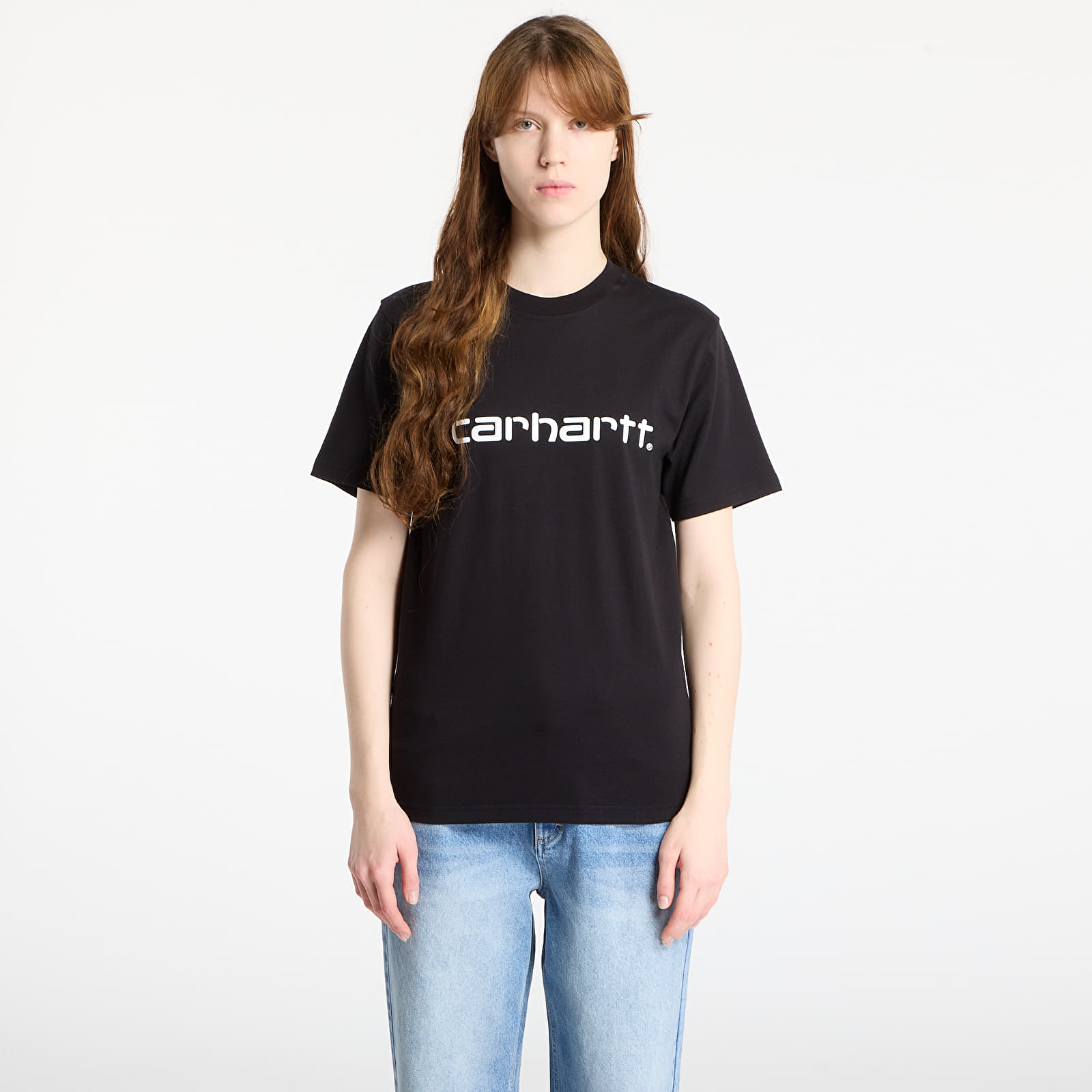 Heren T-shirts Carhartt WIP S/S Script T-Shirt Black/ White