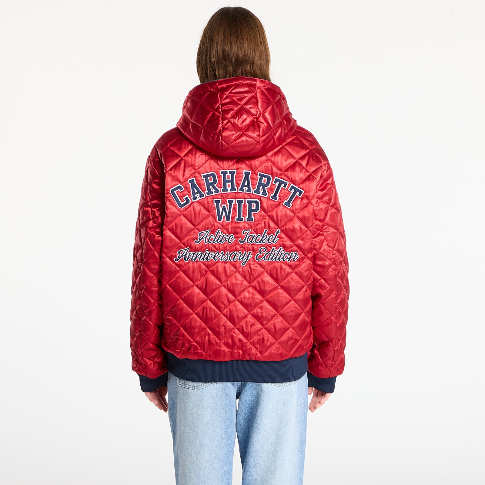 Vestes  Carhartt WIP 50 Years Anniversary OG Active Jacket Canvas UNISEX Blue/ USA Red Stone Bleached