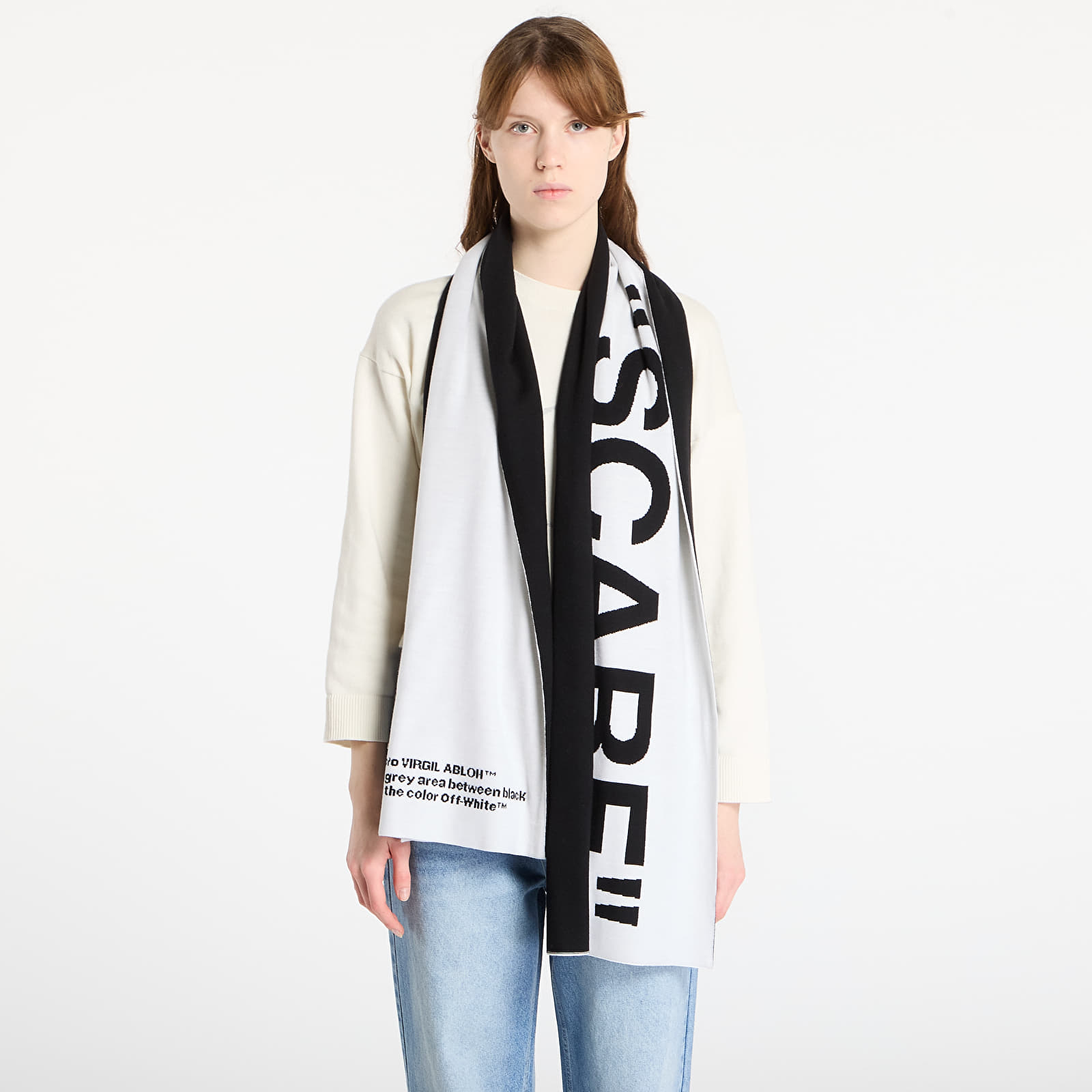Schale Off-White Quotes Scarf White/ Black