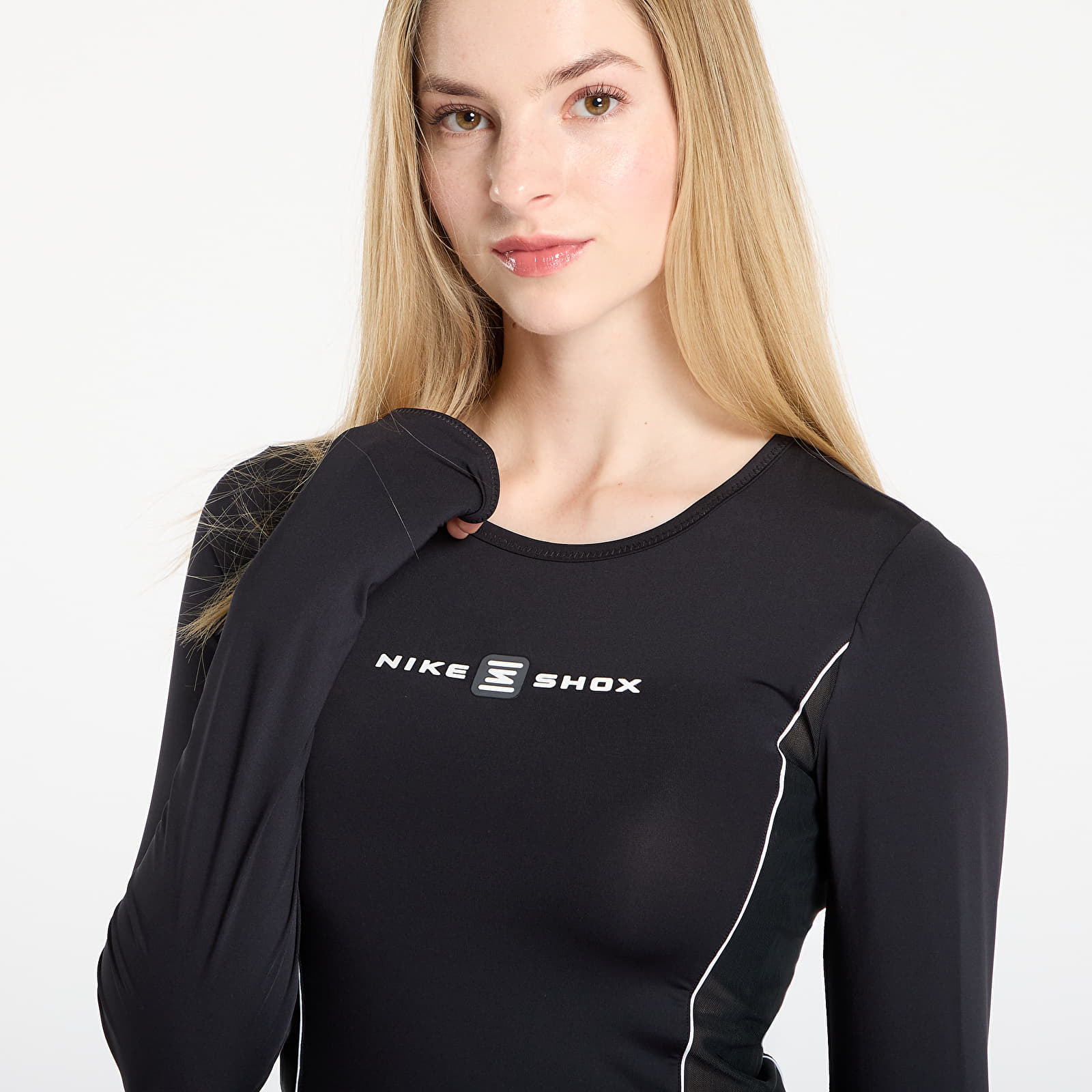 Topy Nike Sportswear Shox Women's Long-Sleeve Top Black/ Black