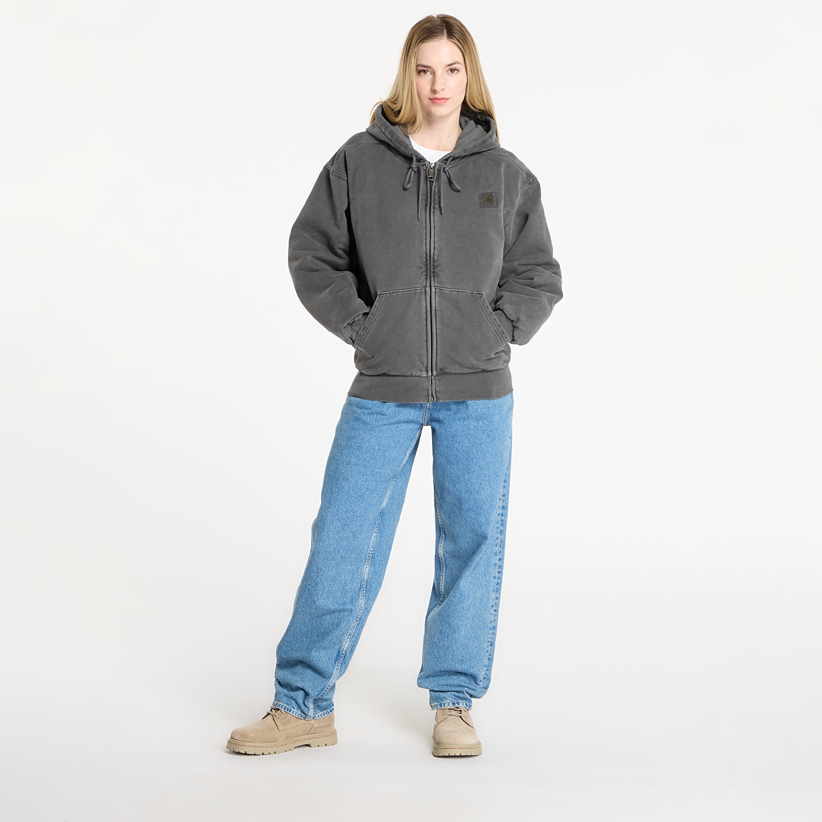 Hoodies für Männer Carhartt WIP Hooded Vista Jacket Black Garment Dyed