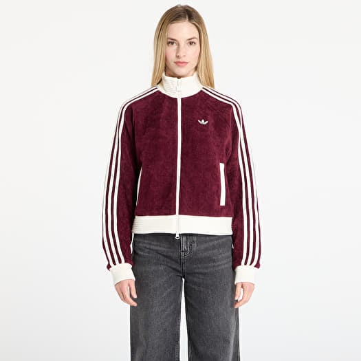 Світшот adidas Velour Knit Track Top Maroon
