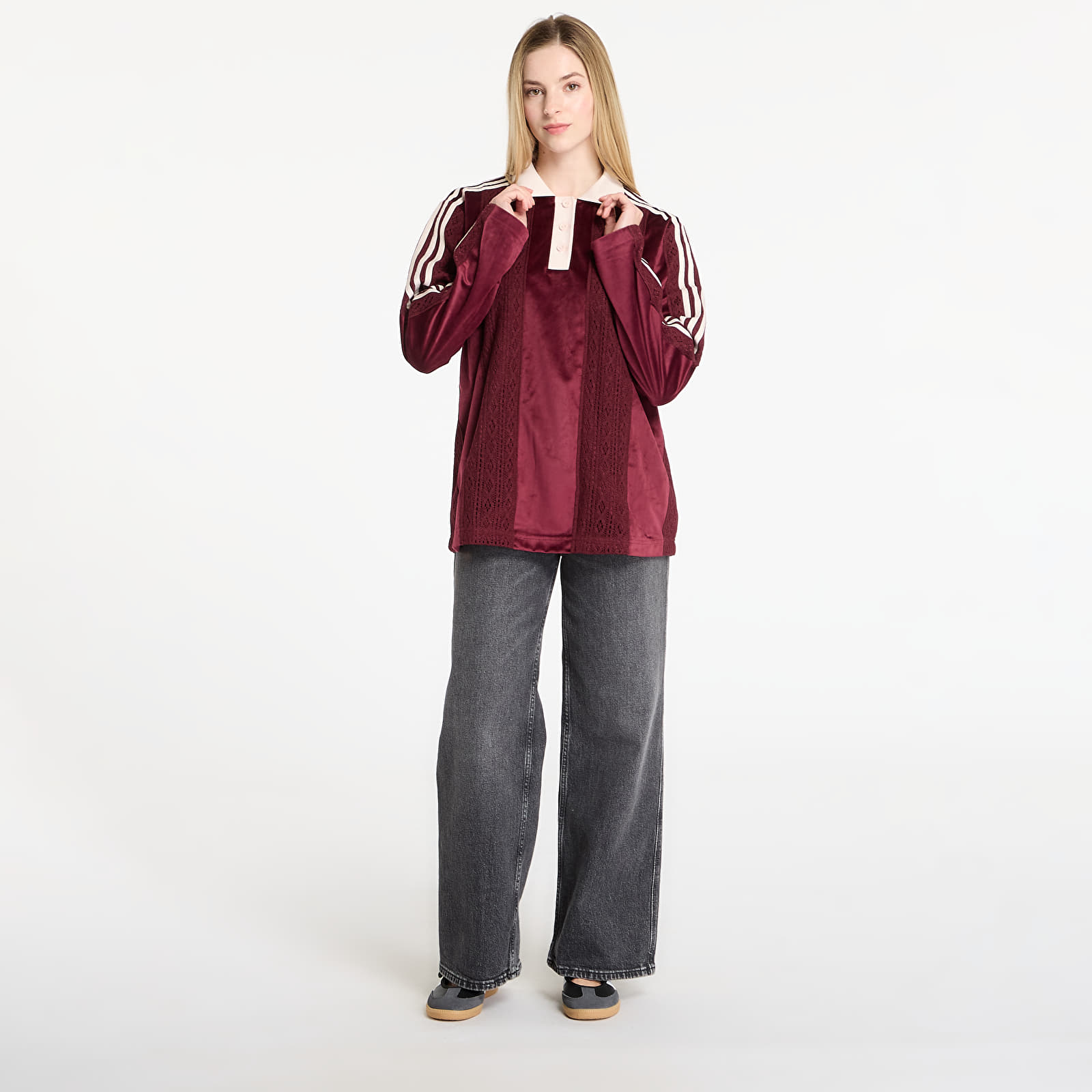 Жіночі футболки adidas Ls Jersey Maroon